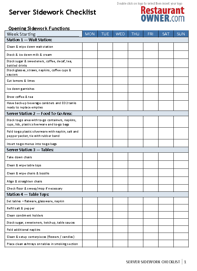 server build checklist template